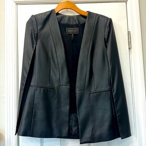 Bcbg maxazria cape leather jacket